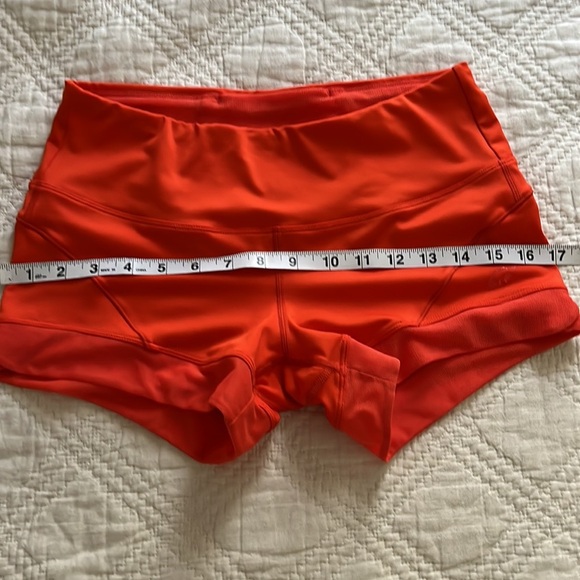 ASICS Strech Running Mesh Details Shorts Bright Orange - Red Sz S - Picture 12 of 13